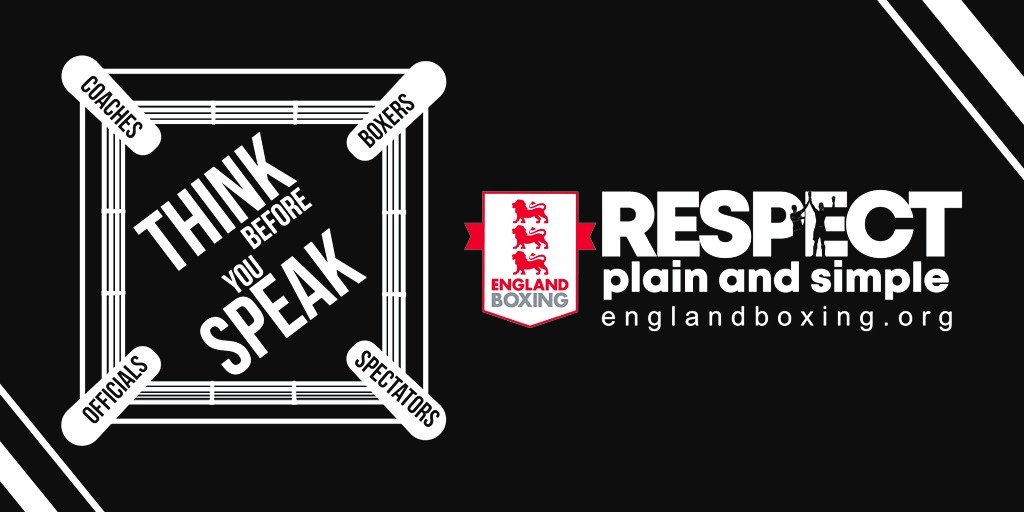 RESPECT - PLAIN AND SIMPLE 🥊 

Get behind our new campaign, launched today, asking ALL those involved with competitive boxing to 'think before you speak' and respect each other. 🤝

Read ➡ bit.ly/2SR6uVp