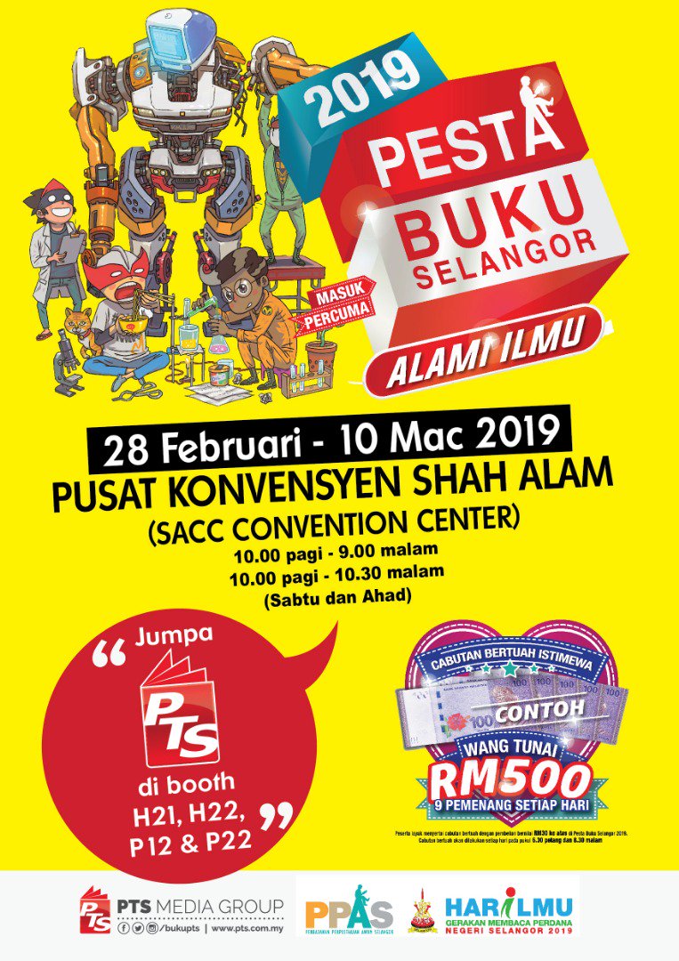Kepada yang tidak pernah terlepas Pesta Buku Selangor, jangan lupa ya 28 Februari nanti! Ada cabutan bertuah tuu...
#pestabukuselangor #selangormaju #bookfair #cabutanbertuah #bukupts #hamka #travelbook #selangorkini