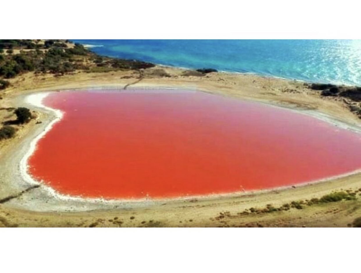 Розовое озеро в Турции