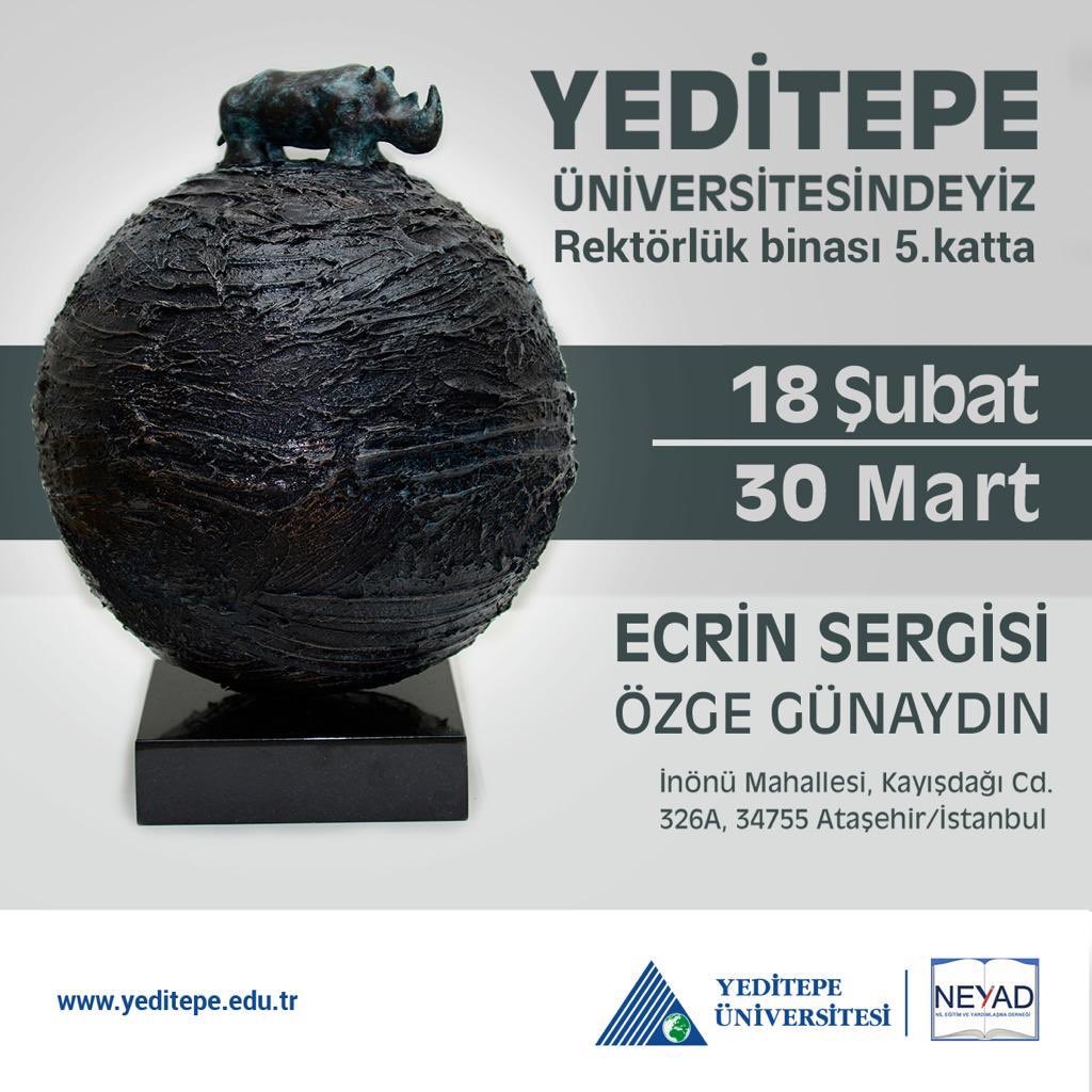 Ecrin Sergisi sanatseverlerle buluşmaya devam ediyor! Ecrin Sergisi, 18 Şubat - 30 Mart tarihleri arasında Yeditepe Üniversitesi'nde!

#SokakCanlarıYalnızDeğil
#EcrinYaşamMerkezi

@NeyadDernek <a href="/ozge0406/">Ozge Gunaydın</a> <a href="/YeditepeUni/">YeditepeÜniversitesi</a>