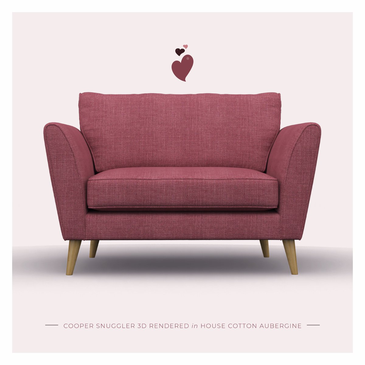 orbital_agency's tweet photo. 💞 SNUGGLE UP THIS VALENTINES 💞 Feel the love with @SofaWorkshop's Cooper Snuggler, 3D rendered in our favourite shades of pink 💟
.
.
.
#valentines #3Drender #snuggler #furniture #velvet #cotton #sofaworkshop #furnituremanufacturing #fabric #upholstery https://t.co/e9BiXd0bnQ
