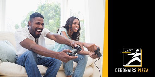 DebonairsPizza's tweet photo. On this Valentine’s Day, celebrate with your partner the right way 🍕 🎮 ❤️ https://t.co/biA9zszh4j