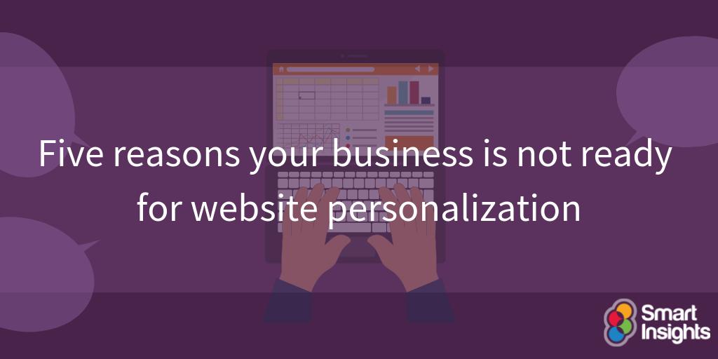 SmartInsights's tweet image. All marketers know that #WebsitePersonalization is important, especially now consumers want more personalized experiences, yet many companies are still falling short. Take a look at these 5 reasons you might not be ready for #personalization bit.ly/SIPersonalizat… 
#Marketing