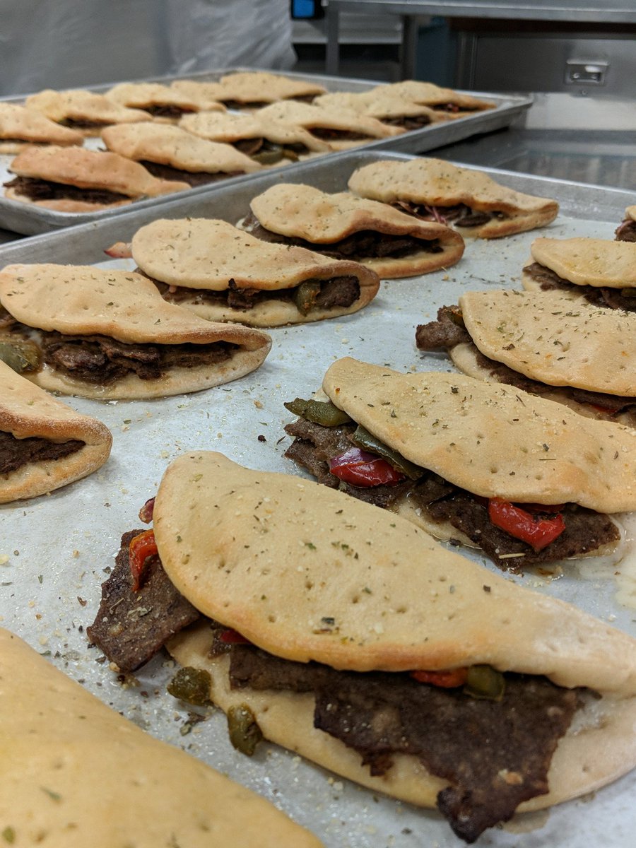 ohscafe's tweet photo. Philly cheese steak smacker sandwiches today!  Complete your meal with 2 fruits, 2 vegetables, and a milk.
Go Braves! https://t.co/we385GSWzf