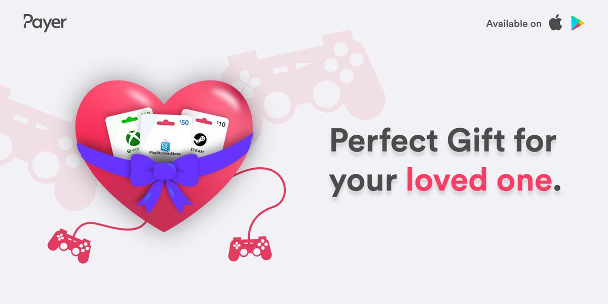 payermv's tweet image. Still undecided on a gift? ♥️♥️
If your loved one is a gamer, here's a quick solution..

Grab a #Xboxlive / #PSNStore /#Steam gift card from #payer &amp;amp; share the code instantly!
