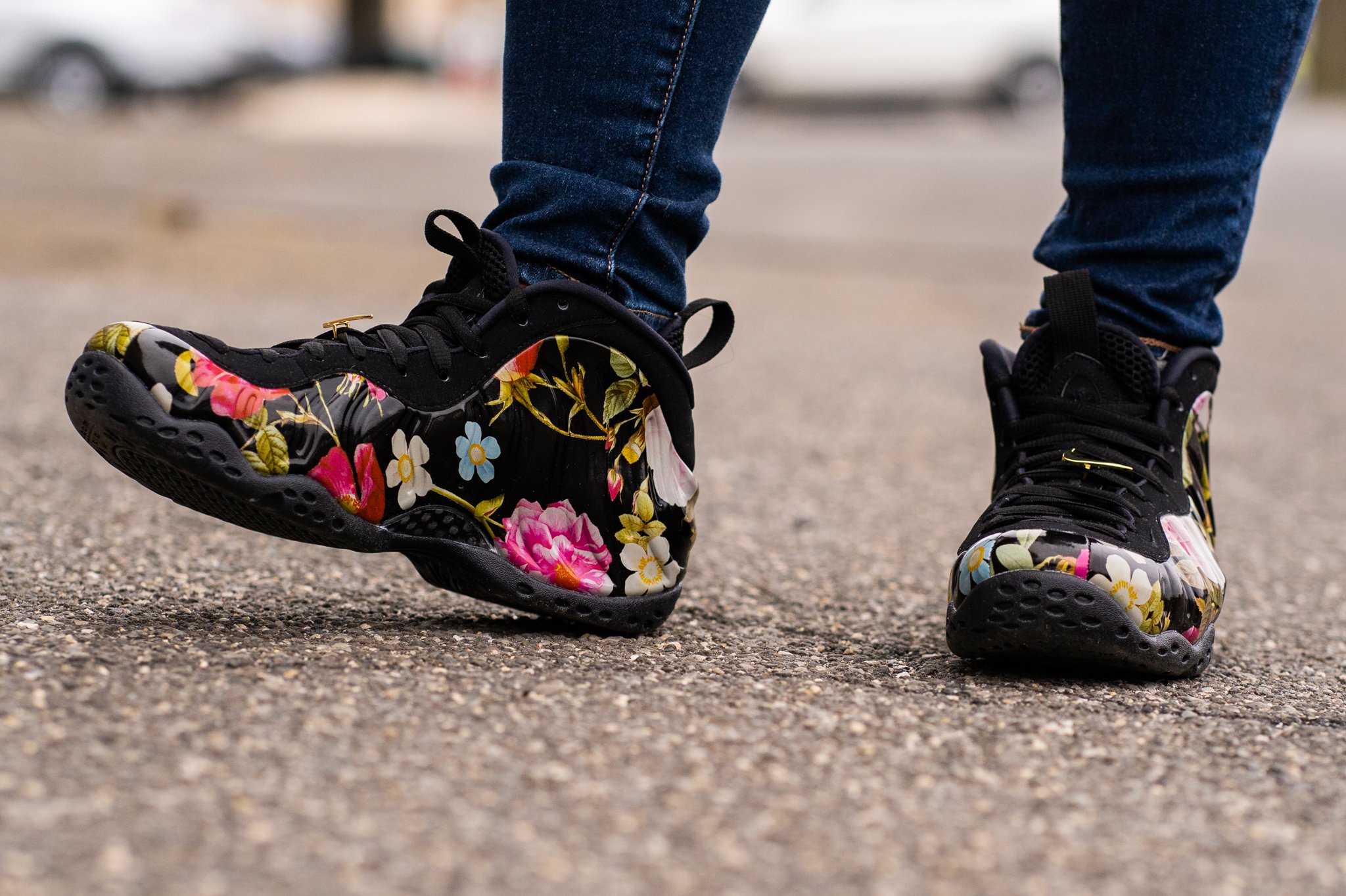 floral foamposites on feet