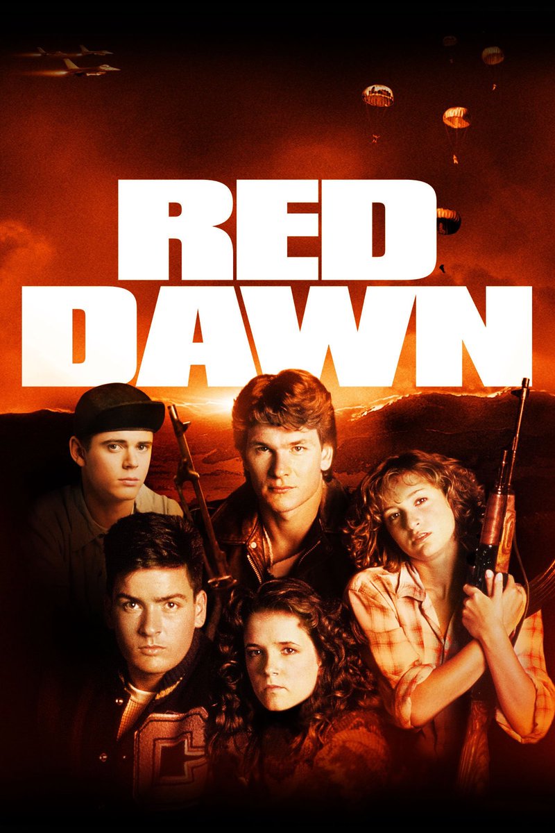 2/ To consolidate a populous —you need central messaging. A zeitgeist to rally around. A common enemy to focus upon. Our 1980s rallying medium was Hollywood. From “Red Dawn”...
