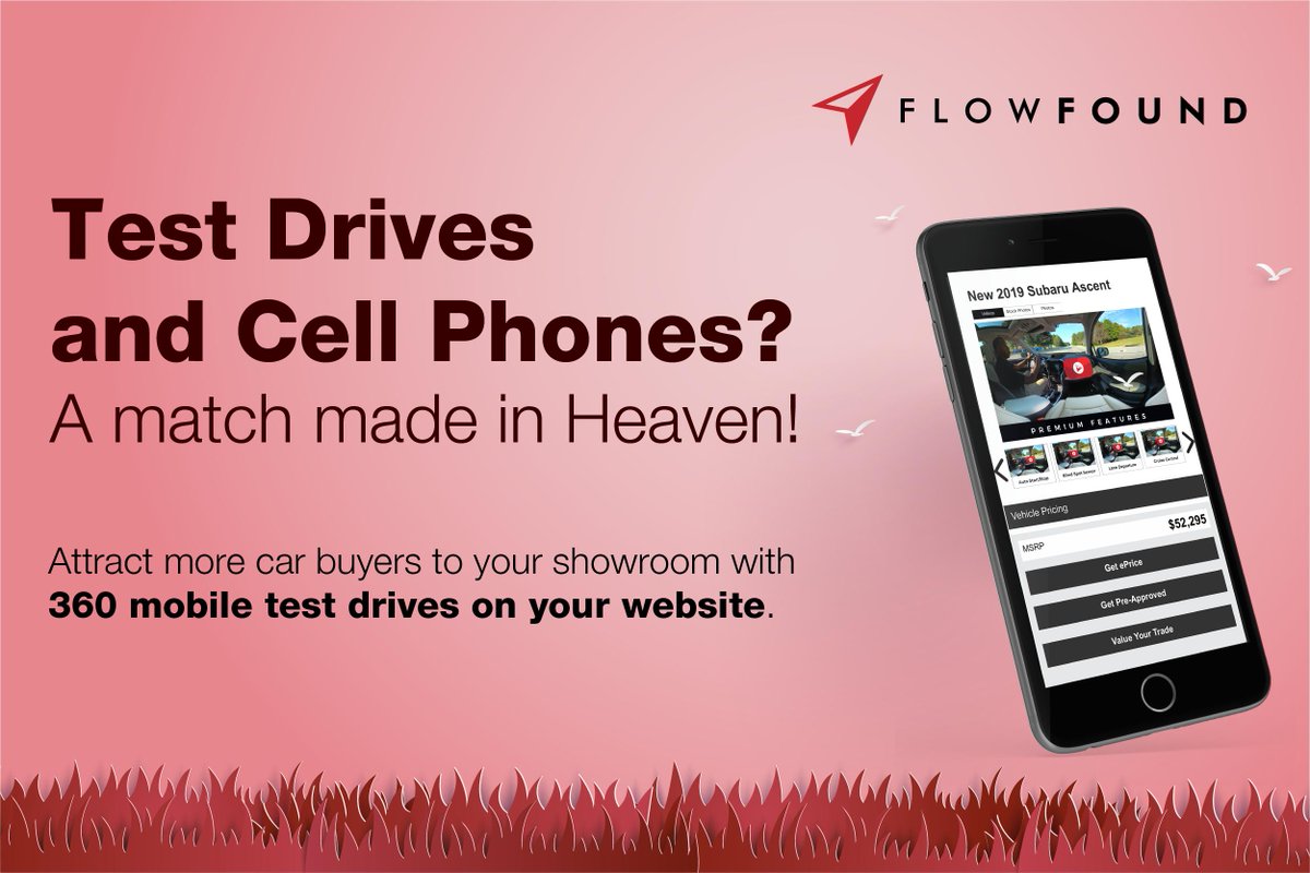 Test drives and cellphones? A match made in heaven! Cupid’s not the only one with tricks up his sleeve. Attract more car buyers to your showroom with 360 test drives. #FlowFound #ValentinesDay #Automotive #automotivemarketing