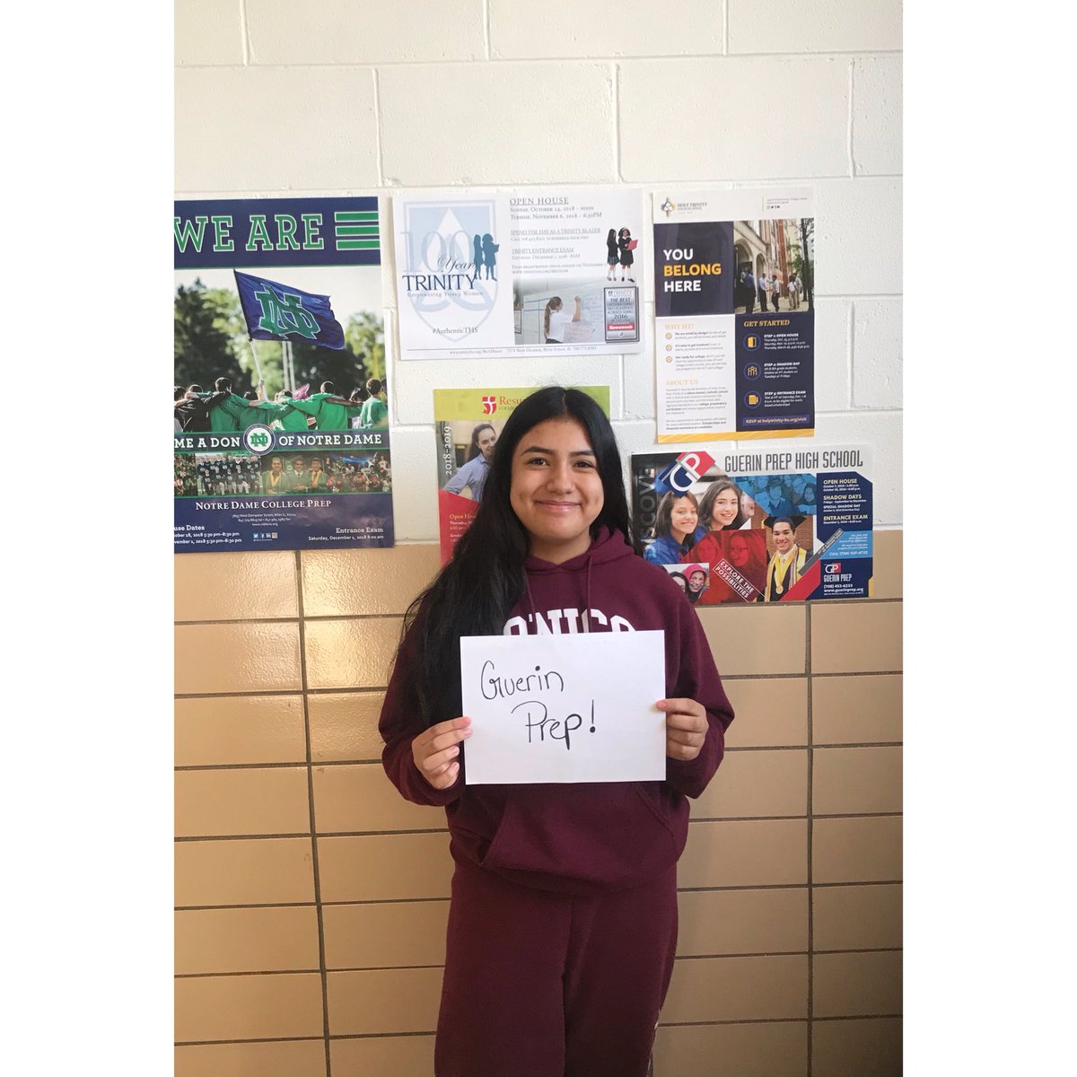 StSylvesterCS's tweet photo. Congratulations to Fatima who was accepted to @guerinprep . Fatima began her St.Sylvester journey in 7th grade and is a proud honor roll student. Her favorite memory at St. Sylvester is going to the lock-in. https://t.co/0fKEYQ9r3k