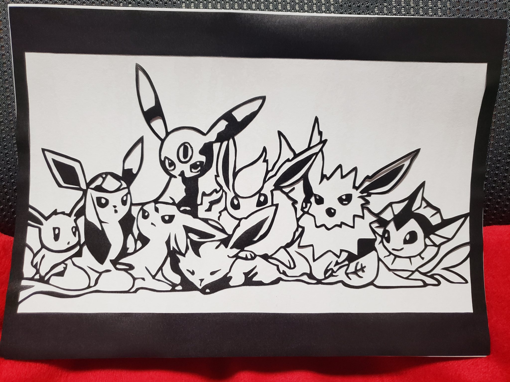 紘織 ヒロ リコリス お題でもらったブイズ 一匹足りない いなかったんだから仕方ないね 切り絵 切り絵アート ポケモン ブイズ イーブイ Pokemon T Co Hr3wdhskjh Twitter