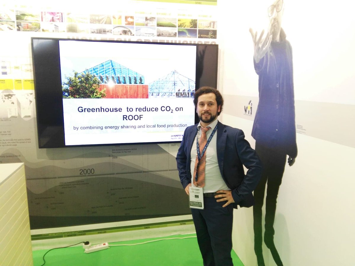 GROOF_project's tweet photo. Presentation of #GROOFproject at @NovelFarm, the International conference & trade show for new growing systems, by our partners Groupe One. #sustainable #innovations #RooftopGreenhouse #UrbanFarming
https://t.co/hXuRqTibGG https://t.co/QYEqUhEC8J
