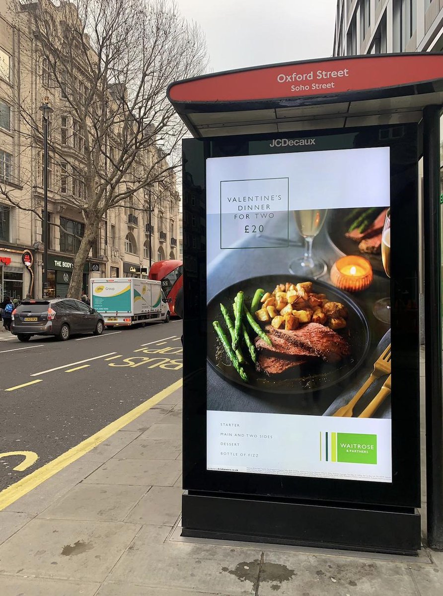 TalonOOH's tweet photo. Staying in is the new going out when it comes to #ValentinesDay, with 24% of couples in the UK planning to dine in tonight – and we've been busy making sure all of the #London lovers know to head to @waitrose. Find out more about #TalonGenerator: https://t.co/S0LBRNeLRk https://t.co/Segx2pyVv7