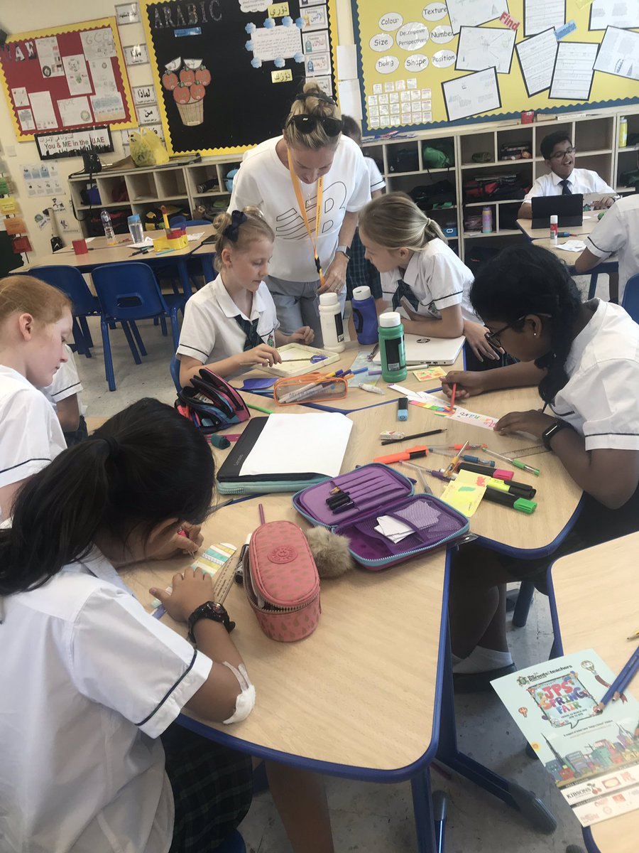 JPS_Year6's tweet photo. 6F busy completing their spring fair poster! 2 weeks to go π#jps6F #JPScommunity https://t.co/UfR3LfSsnZ