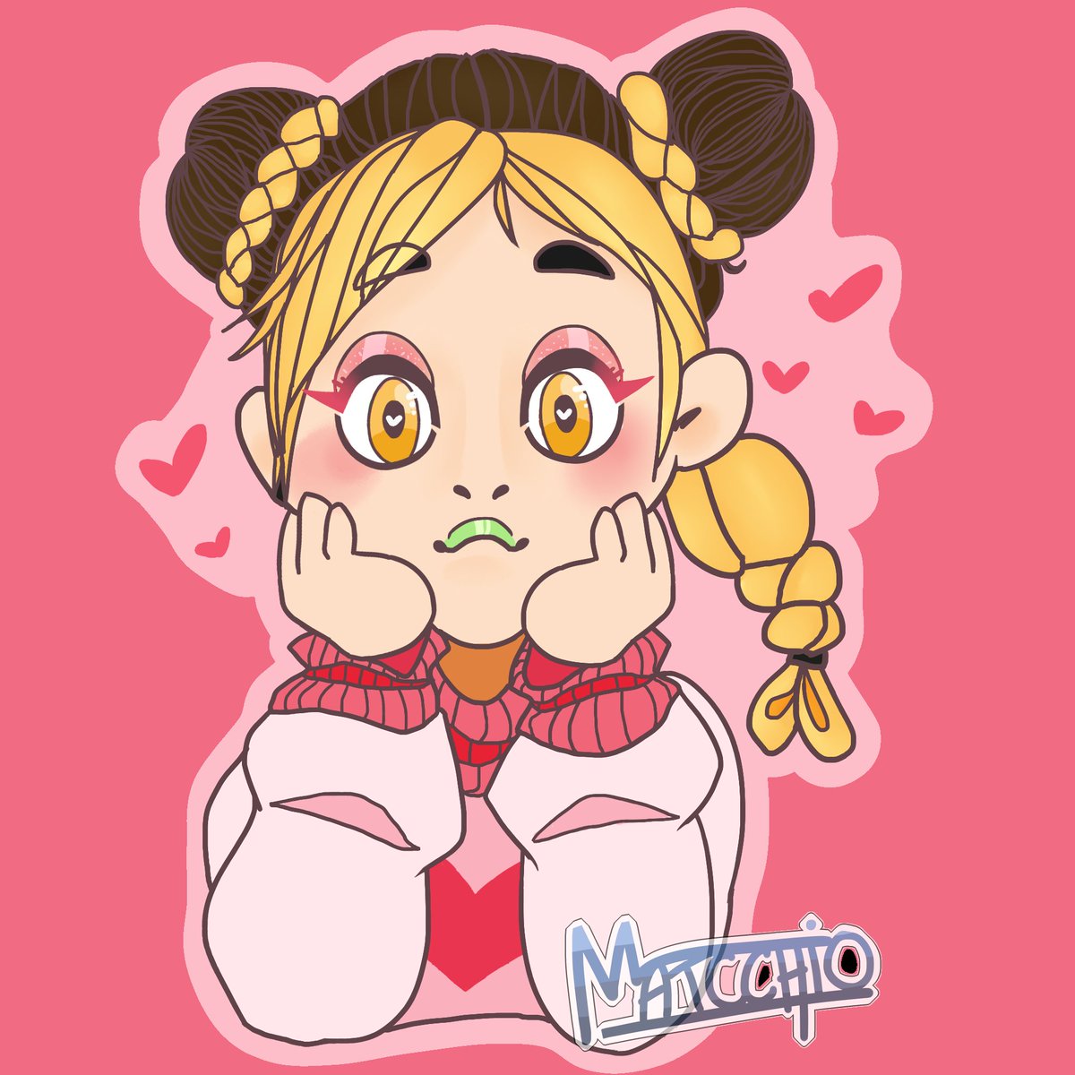 matcchio's tweet photo. VALENTINE JOJO STUFF PART 1

#jjba #jojo #jolyne #kujoh #fanart #sticker #art #painttoolsai #pink #green #yellow #orange #valentineday #love #life https://t.co/3p5je2YemL