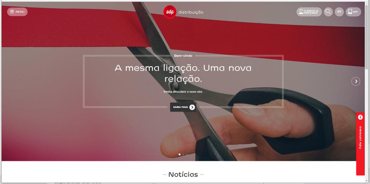 A mesma ligação Uma nova relação ❤️Está no ar o novo site da edp distribuição - edpdistribuicao.pt #proximidade #edpdistribuicao #website