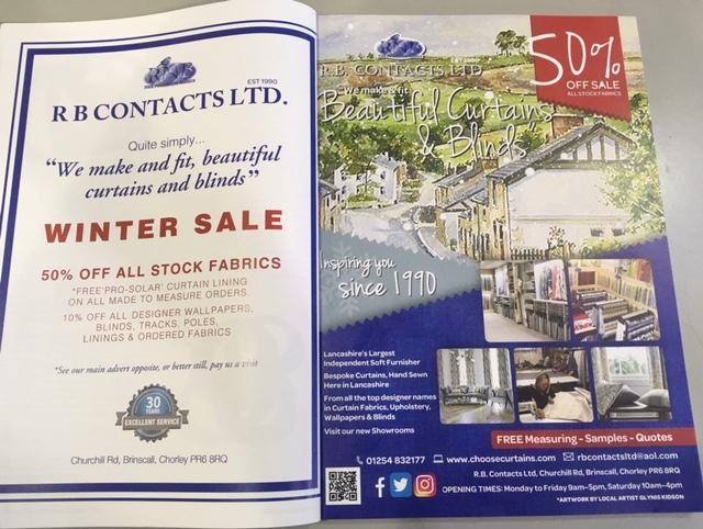 RBContacts's tweet photo. Last few weeks of our Winter Sale where all stock fabrics are 50% Off. Visit our showrooms and let us help inspire you in creating wonderful soft furnishings. 
https://t.co/xpWEUpKmLm
#wintersale #softfurnishings #lancashire https://t.co/y6CmwwIvUq