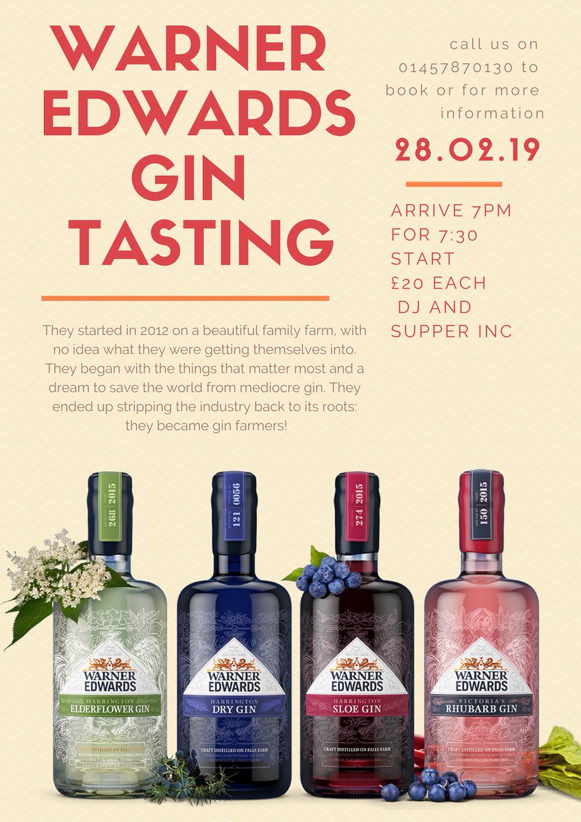 The Old Bell Inn (@oldbell_delph) on Twitter photo Don't forget this months Gin Masterclass is <a href="/warner_edwards/">Warner Edwards</a> !!
This one is not to be missed !! Booking essential call us on 01457870130 📞📞 Don't forget this months Gin Masterclass is <a href="/warner_edwards/">Warner Edwards</a> !!
This one is not to be missed !! Booking essential call us on 01457870130 📞📞