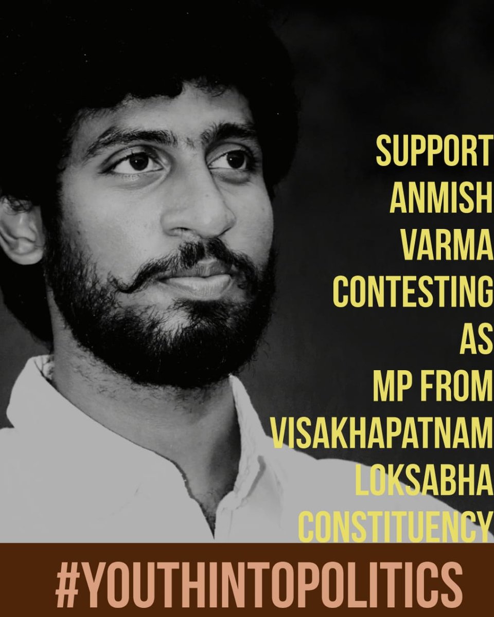 WithAnmishVarma's tweet photo. #SupportAnmishVarma
#YouthIntoPolitics
#BribeFreePolitics
#SayYesToVote
#SayNoToNote https://t.co/eHsPk4ADBV