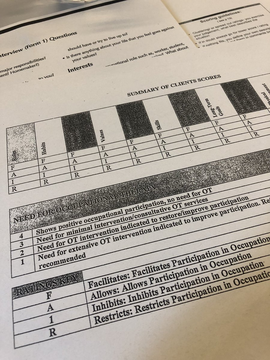 GeekyOT's tweet image. OCAIRS training today - great to rediscover an assessment I admittedly haven’t invested much time in. Will incorporate into my practice starting today #otgeek #MOHO