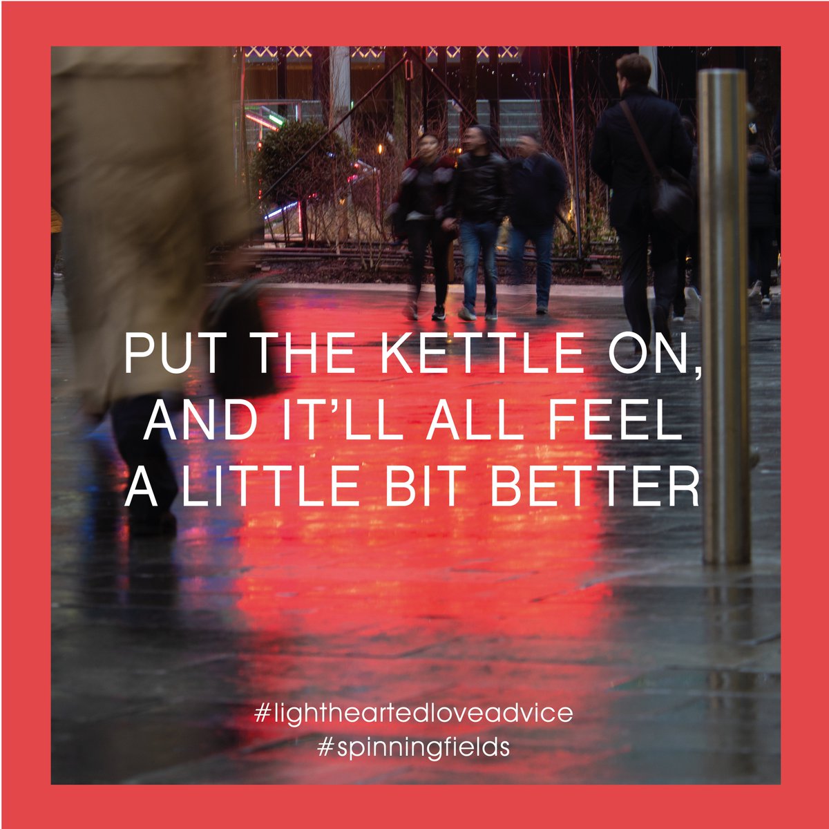 Happy V Day Twitter! Thanks  <a href="/yolk_hq_/">Y O L K</a> for inviting me to contribute to your #lightheartedloveadvice campaign - always found that even the worst heartache can be helped by a cuppa with someone that cares :) 
#spinningfields  #loveadvice #ValentinesDay2019