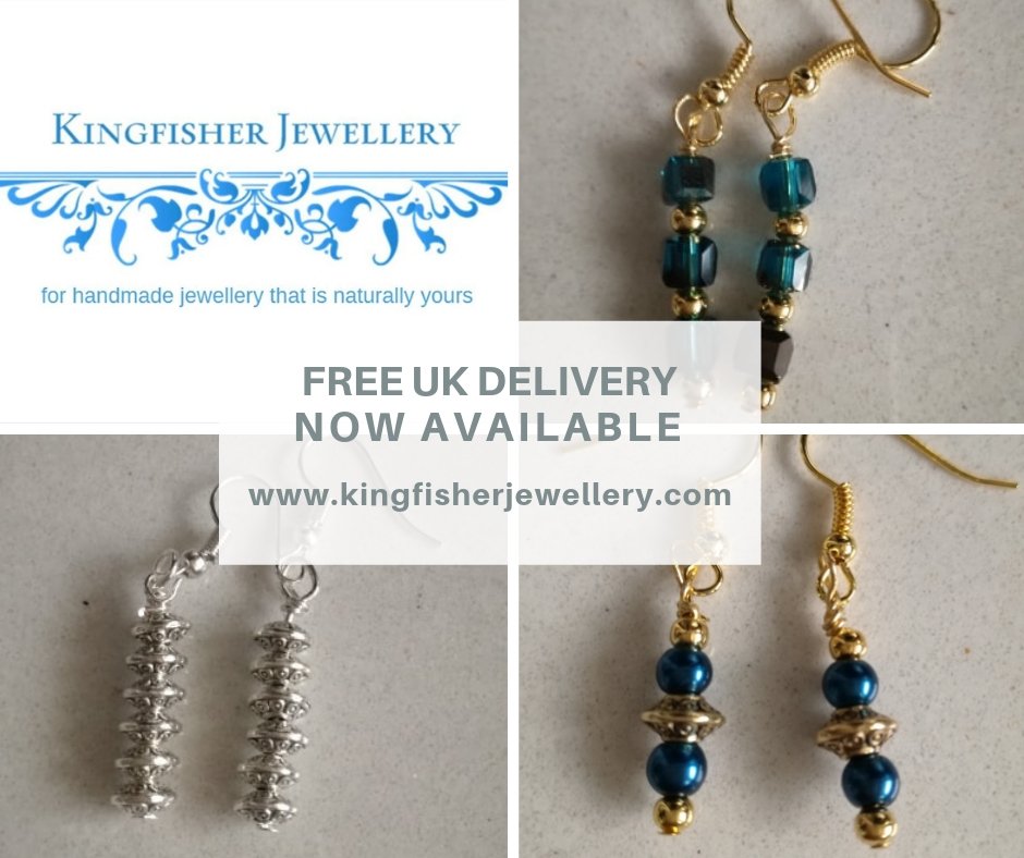 #FREE #UK #Delivery now at #Kingfisher #Jewellery
for #handmade #jewellery using #natural #materials 

#brumisbrill #uksmallbizrt #womaninbiz #wnukrt #gift #pendant #necklace #earrings #bangle #choker #cuff #circlet #wedding #prom #raffle #win #prize #whimsicallove RT please