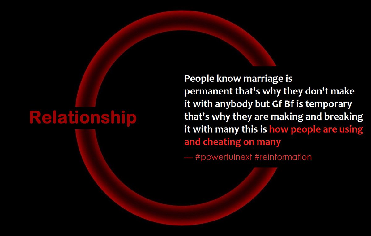iPowerfulnextR's tweet photo. " People know marriage is permanent that's why they...
~  #powerfulnext #reinformation 

#relationshipR #lovequotes #relationshipquotes #relationshipgoals #relationshipadvice #truthquotes #relationshiptruth #quoteoftheday #quotes #relationshipproblems #couplesgoals https://t.co/C5UD9ndiZc
