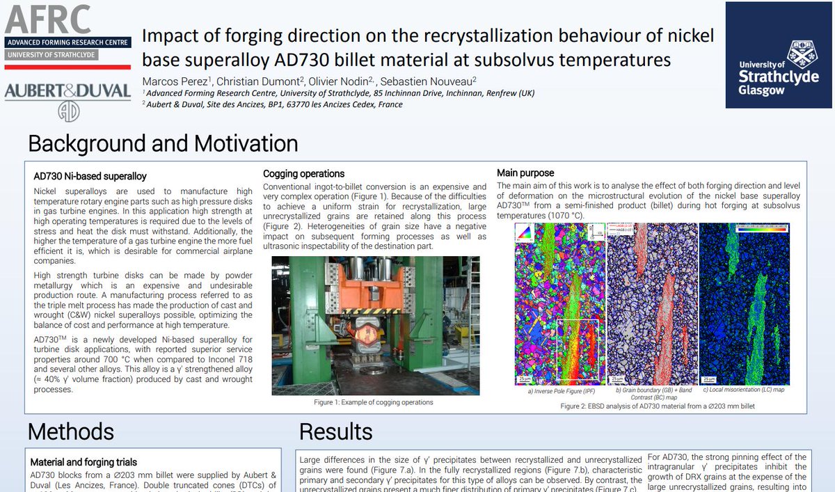 StrathclydeOA's tweet image. Impact of #forging direction on the #recrystallization behavior of #nickel based# superalloy AD730 billet #material at subsolvus temperature strathprints.strath.ac.uk/66944/ #engineering #manufacturing #materials #openaccess @AFRCStrathclyde @strathdmem
