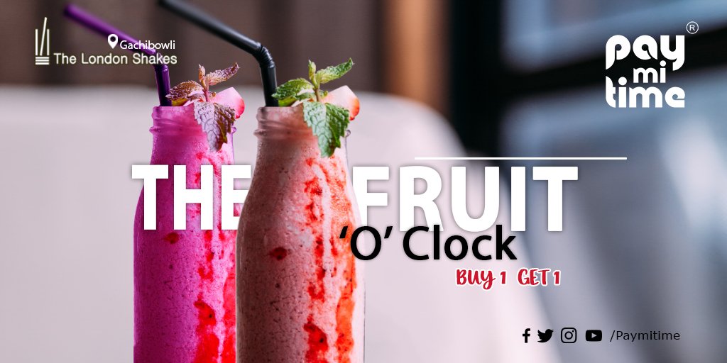 paymitime's tweet photo. B-O-G-O!
This Valentine's Day, your favorite hangout place The London Shakes &amp; Café, Ameerpet is offering buy one milkshake and get one free. Hurry up!

Download Paymitime app to get instant discount on your bill - https://t.co/xI7OsHkJja
#londonshakes #paymitime #discount https://t.co/QMWNVRYf8l