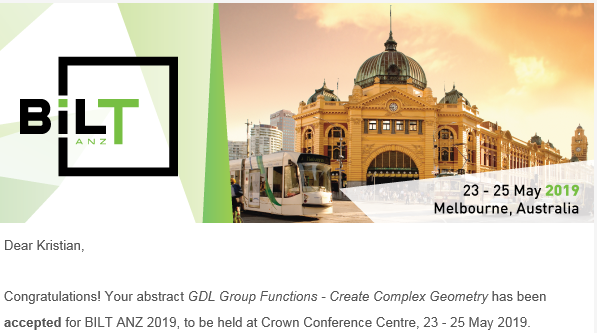 CADSwift's tweet photo. In #Melbourne in May I will give 2 classes on GDL during day 1 of @BILTevent #BILTanz
Lab 1 - learn to create any crazy "parametric" geometry you can conceive
Lab 2 - learn to create geometry that intelligently maps to a wall (incl. openings)
BIM smarter
https://t.co/WXgvJBVJN7 https://t.co/tpvUBQ9byd
