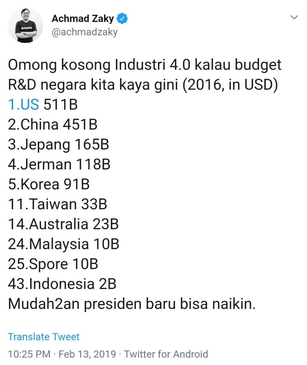 Tangkapan layar cuitan CEO Bukalapak Achmad Zacky yang viral