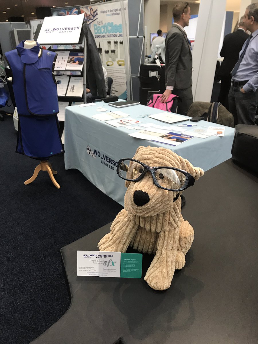 #leadaprons Come and meet Barney the radiation protection puppy at the Wolverson stand . Check out his radiation protection glasses and lead aprons by SFXray.com #OperatingTheatresConf