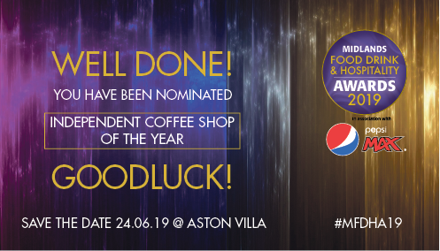 mfdhawards's tweet photo. Well done @SixEightKafe you have been nominated for ‘Independent Coffee Shop of the Year’ at this year’s #MFDHA19 #Goodluck

Shortlist will be announced on 6th May 2019 when voting will also commence #Goodluck

#Food #Drink #Hospitality #CoffeeShop https://t.co/yYYc8LZ2M6