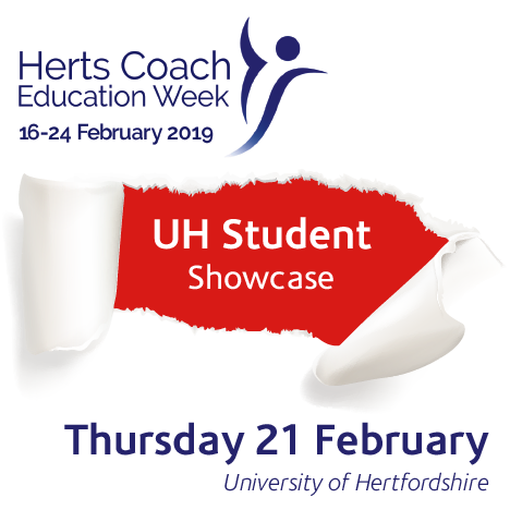 Next week we're hosting a UH Student Showcase event at <a href="/UniofHerts/">University of Hertfordshire</a> as part of the <a href="/coachingherts/">Coaching In Herts</a> #CoachEdWeek19.

 @UHSportStudies students will be delivering Pecha Kucha presentations on Sports Coaching.

For more information &amp; to book your space visit bit.ly/2TXXRFj
