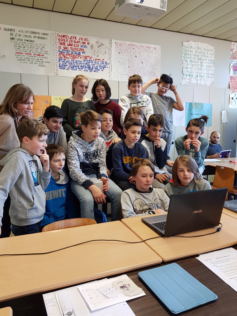 EliseVanderbeck's tweet photo. Skyping with Norway and Denmark! #dlabclil3 https://t.co/EWlzbBsitR
