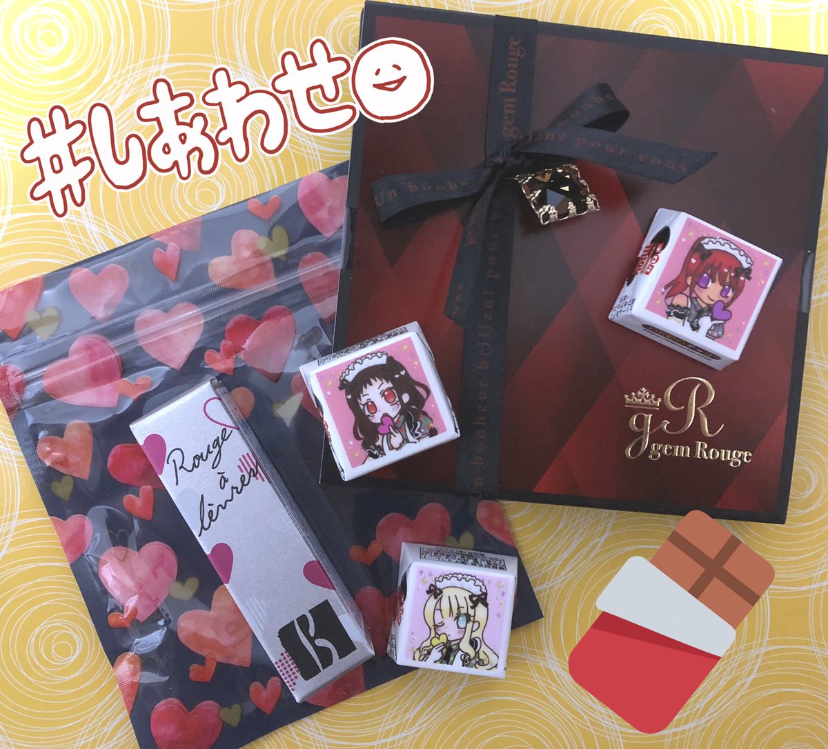 ame_ayame's tweet image. これは、QNRっぽいと思って買ったチョコとQNRっぽいと思ってもらったチョコ🍫🍫✨✨

 #QueeNRouge  #QNR