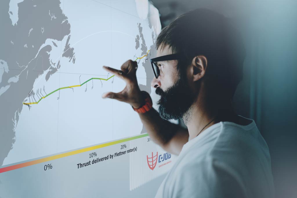 CJobNA's tweet image. Ship owners considering an investment in wind-assisted propulsion are faced with numerous questions. C-Job research previously found #Flettner Rotors to be a very viable solution. Now we are looking to further optimise a #design by using #weatherrouting.

c-job.com/weather-routin…