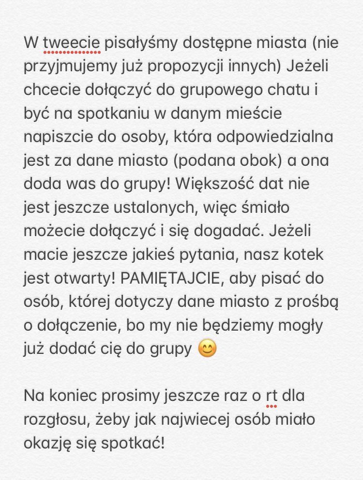 5soswith_fans's tweet photo. ❗️OFICJALNE SPOTKANIA 5SOSFAM❗️+bardzo ważna notka z informacjami w ss poniżej!
Lista miast, gdzie są spotkania: 
WARSZAWA @AXocx 
KRAKÓW @KateIdiot88 
WROCŁAW @olafowa23 
TRÓJMIASTO @blacklamacorn 
POZNAŃ @Never_Be_Lennie 
KATOWICE @prawdopodobna 
LUBLIN @MHIDALF 
#5SOSFanTour https://t.co/fZTrbwa2Ig