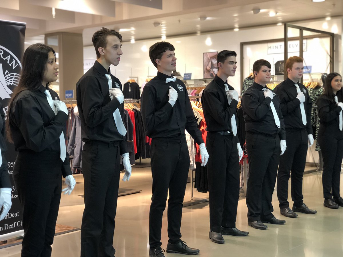 Mike Griffiths (@mrmikegriffiths) on Twitter photo Cwmbran's brilliant <a href="/ChoirDeaf/">Cwmbran Deaf Choir</a> performing for shoppers at @jlandpartners in Cardiff Cwmbran's brilliant <a href="/ChoirDeaf/">Cwmbran Deaf Choir</a> performing for shoppers at @jlandpartners in Cardiff