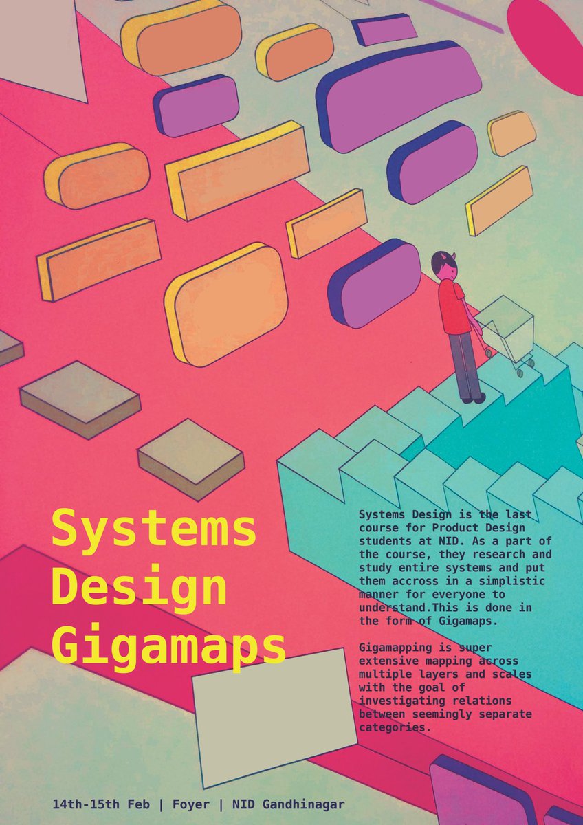 niddsd's tweet photo. The #SystemsDesign exhibition by #ProductDesign students at @NID_India showcase their #gigamappping exercise to research and study entire systems and put them across in a simplistic manner.
The exhibition is a part of #DSDconferenceatNID at #NIDGandhinagar on 14-15 Feb 2019 https://t.co/ilvJ4vmr2U