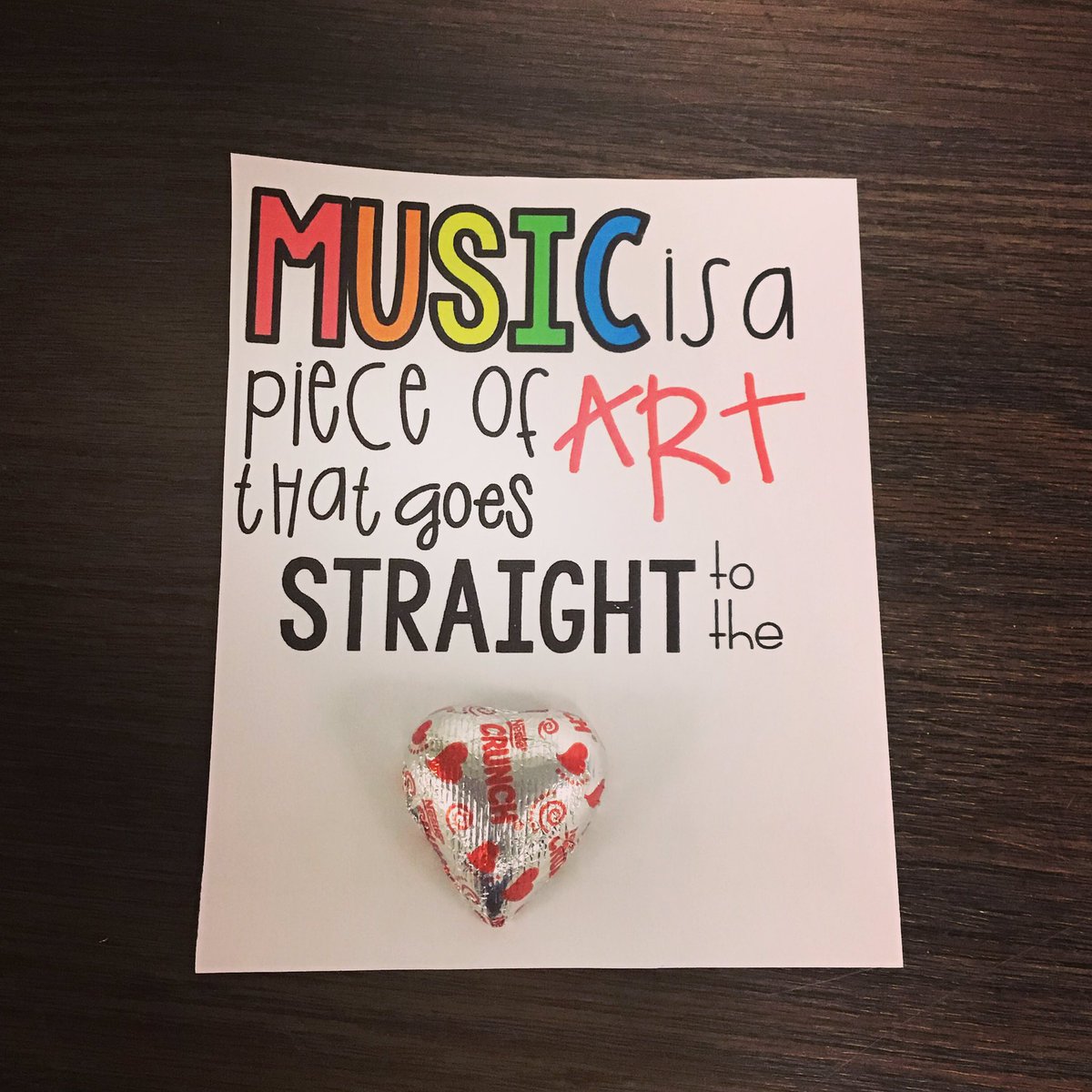 CometsBand's tweet photo. A little treat for the 5-8 grade band students! Happy Valentine’s Day! https://t.co/1Pd8Fd0kYS