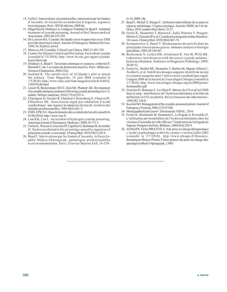 RaquelGarridoFr's tweet image. Suite de la fiche médicale : « L’intoxication cyanhydrique, pensez-y ! ».