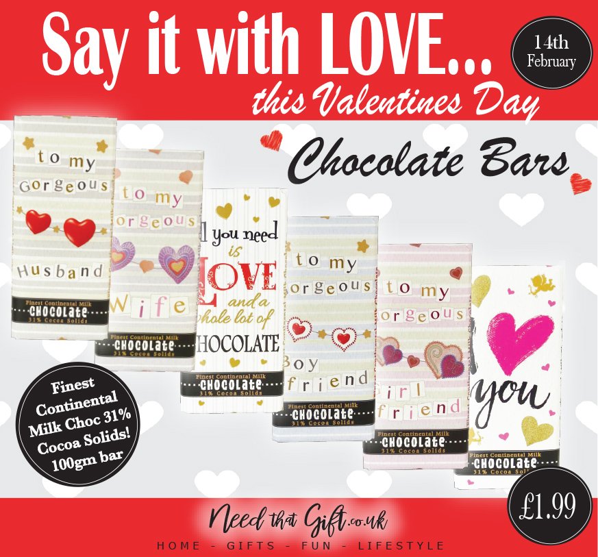 NeedThatGift's tweet image. Happy Valentine's Day! ❤️❤️❤️

Something that every chocoholic would love... 🍫🍫
Finest Continental Milk chocolate, 31 cocoa solids! 100gm bar

#valentinesday #love #Couple #Boyfriend #Girlfriend #gifts #chocoholic #Chocolate