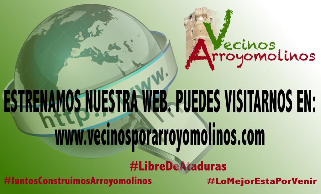regonzal's tweet photo. Ya puedes visitarnos en https://t.co/vVlkNHaBpL #JuntosConstruimosArroyomolinos #LoMejorEstaPorVenir #LibresdeAtaduras https://t.co/2n28UfCO75