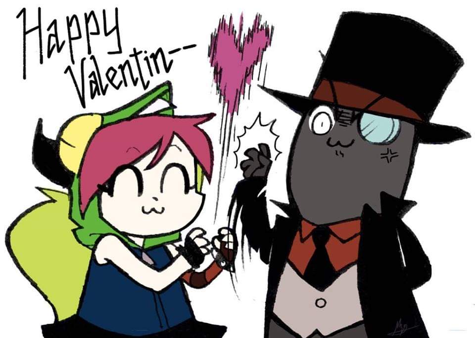 Happy(??) Valentine's Day ?

i kinda wanted this to look cute only to end up drawing this in the style of pop team epic. oh well.
#Villainous #villanos 
