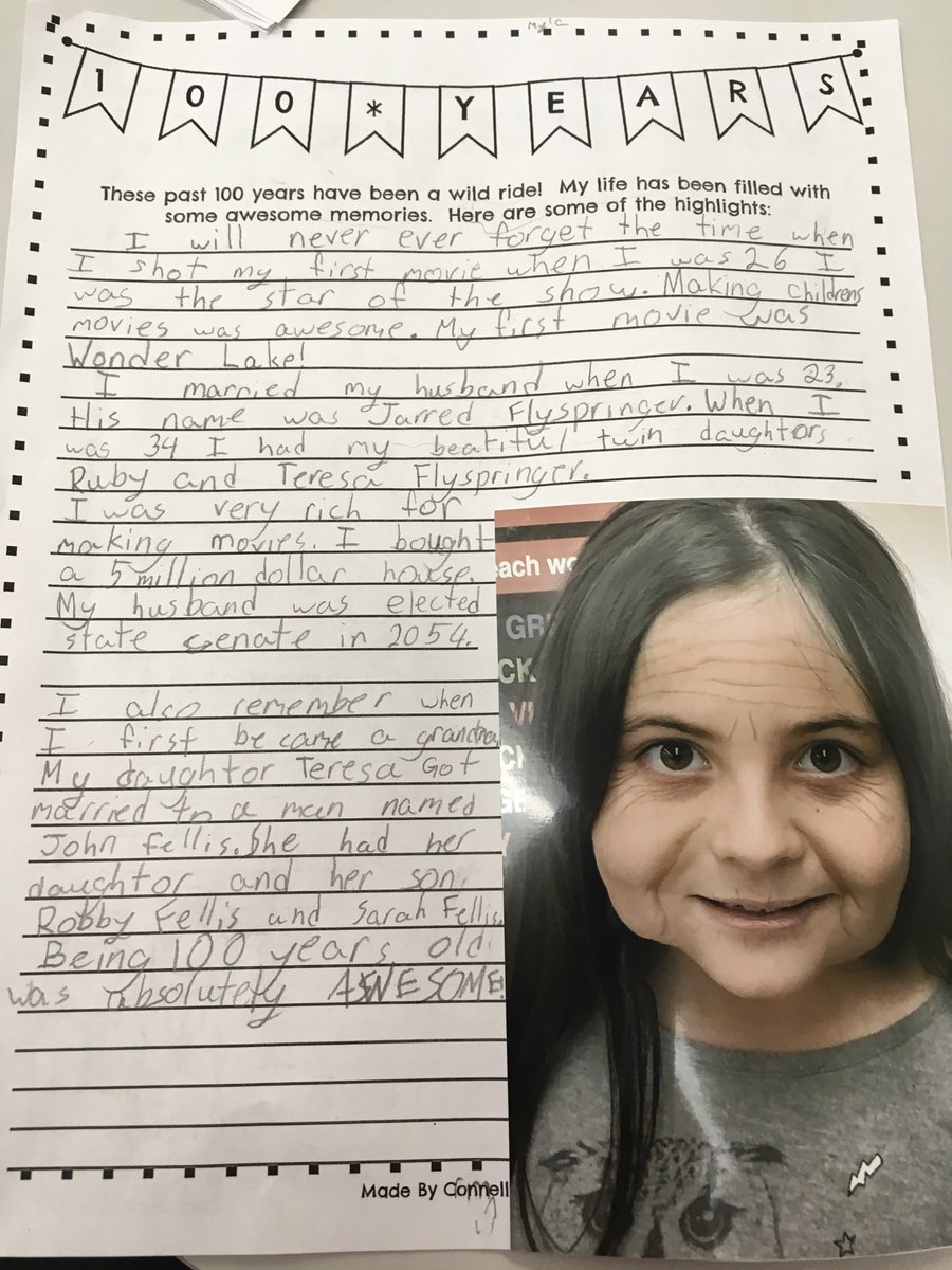 DillTeach's tweet photo. 100th day! Wow how we have aged!
#100thDayofSchool #Staffordstrong https://t.co/S2aZFwU5df