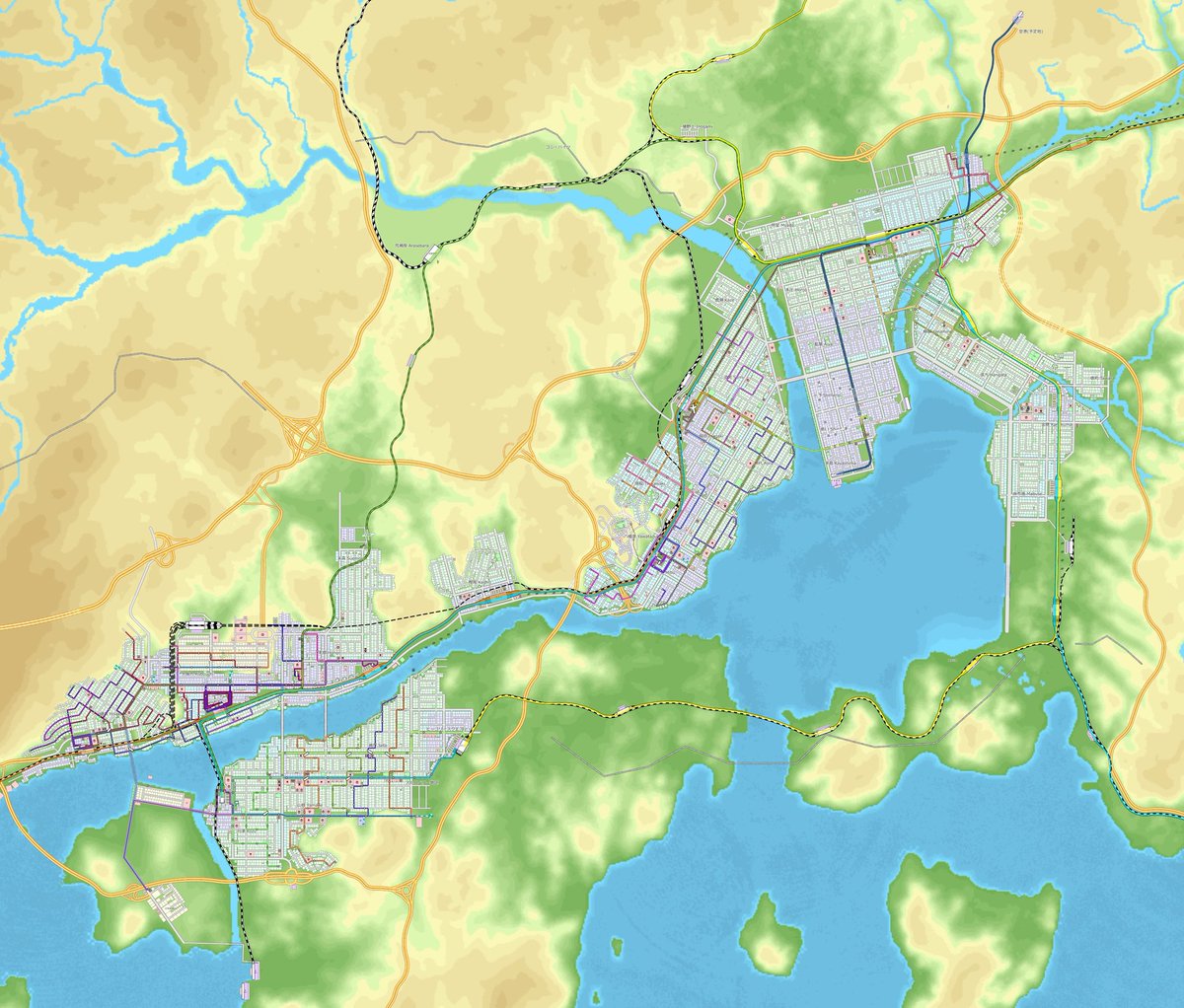 Cities Skylines 久松市 尾道マップ Cities Skylines 久松市 尾道マップ
