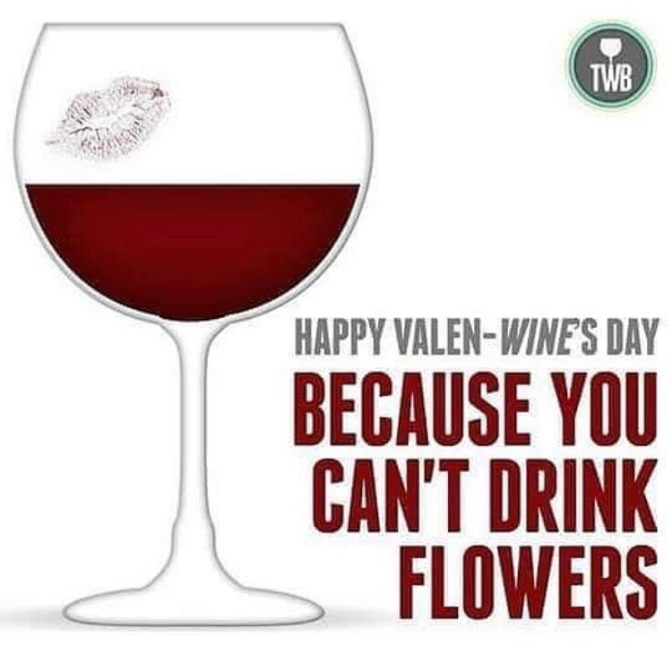 Happy Valen-wines day, because you can’t drink flowers! 📷: @trophywineshow #wine #valentine #valentinesday