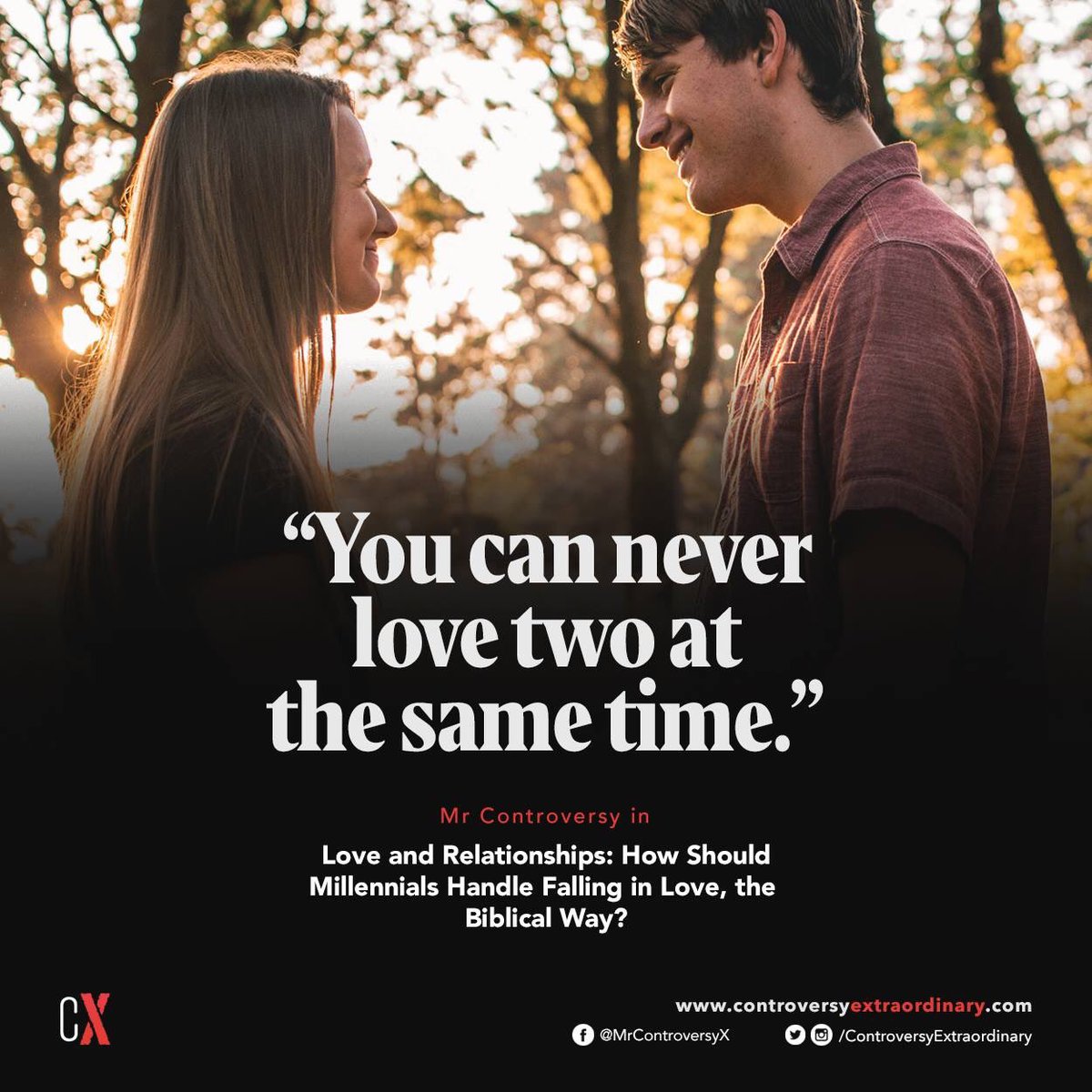 Mr_Left_007's tweet photo. “You can never love two at the same time.”

Read more about love and relationships in this blog article: https://t.co/il1yTg2OQK

#TrueLoveSticksToOne https://t.co/Q3ZAVxowWE