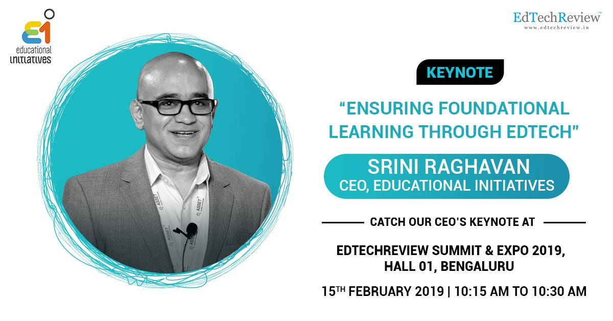 #EdTech offers countless benefits to students and educators and fosters personalised learning.

Catch our CEO's keynote on 15th February, as he will share his thoughts on Adapting EdTech for Foundation Learning at @etr_in

#EdtechReview #FoundationalLearning #ETR19 #ETR2019