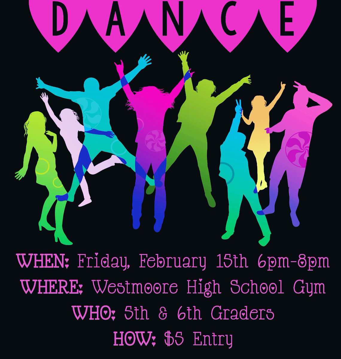 BRING YOUR VALENTINE OR FIND ONE AT OUR 5TH AND 6TH GRADE DANCE TOMORROW NIGHT! 💕💕